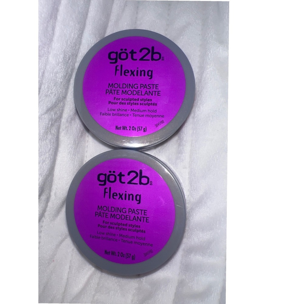 Lot of 2 Got2b Flexing Molding Paste Low Shine Medium Hold 2oz 57g 3045980